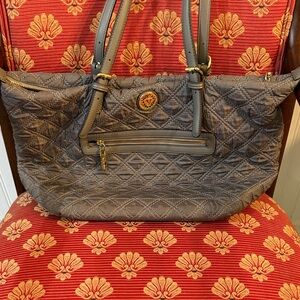 Anne Klein Quilted Gray Shoulder Bag